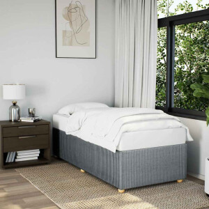 vidaXL Bedframe zonder matras 100x200 cm stof lichtgrijs