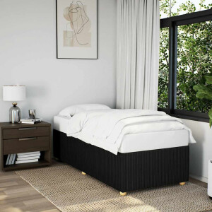 vidaXL Bedframe zonder matras 100x200 cm stof zwart