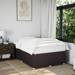 vidaXL Bedframe zonder matras 120x190 cm stof donkerbruin