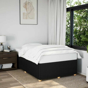 vidaXL Bedframe zonder matras 120x200 cm stof zwart