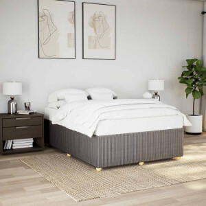 vidaXL Bedframe zonder matras stof taupe 160x200 cm