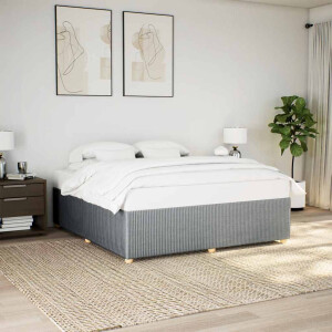 vidaXL Bedframe zonder matras stof lichtgrijs 180x200 cm