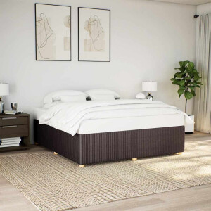 vidaXL Bedframe zonder matras stof donkerbruin 180x200 cm