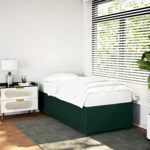 vidaXL Bedframe zonder matras 80x200 cm fluweel donkergroen