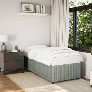vidaXL Bedframe zonder matras 90x190 cm fluweel lichtgrijs