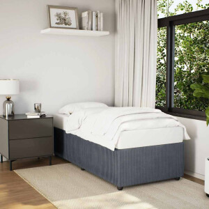 vidaXL Bedframe zonder matras 90x190 cm fluweel donkergrijs