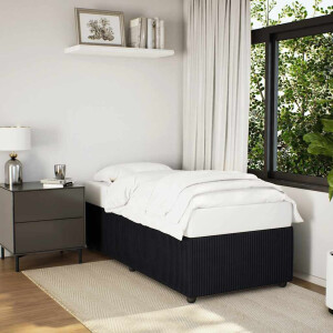 vidaXL Bedframe fluweel zwart 90x190 cm