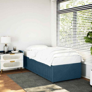 vidaXL Bedframe fluweel blauw 90x200 cm