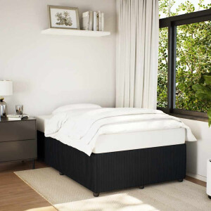 vidaXL Bedframe zonder matras 120x190 cm fluweel zwart