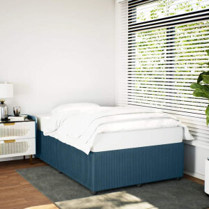 vidaXL Bedframe fluweel blauw 120x190 cm