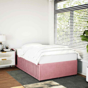 vidaXL Bedframe zonder matras 120x190 cm fluweel roze