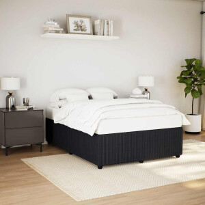 vidaXL Bedframe zonder matras 140x190 cm fluweel zwart