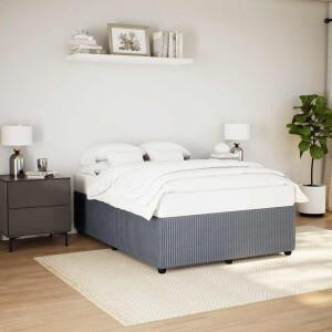 vidaXL Bedframe zonder matras 140x200 cm fluweel donkergrijs