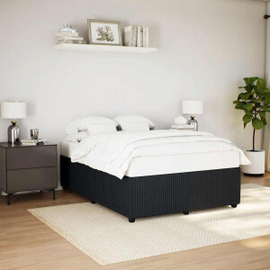 vidaXL Bedframe zonder matras 140x200 cm fluweel zwart
