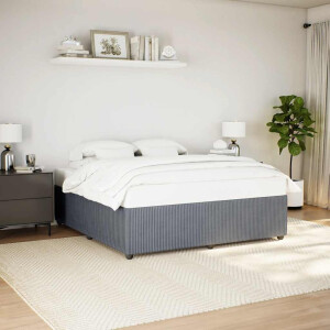 vidaXL Bedframe zonder matras 180x200 cm fluweel donkergrijs