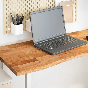 vidaXL Bureaublad rechthoekig 140x60x2,5 cm eikenhout lichtbruin