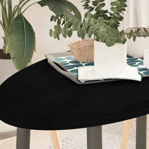 vidaXL Tafelblad 100x50x4 cm ovaal massief eikenhout donkerbruin