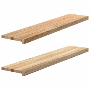 vidaXL Vensterbanken 2 st onbehandeld 120x30x2 cm massief eikenhout