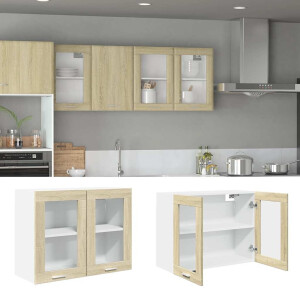 vidaXL Bovenkast Lyon 80x31x60 cm bewerkt hout sonoma eikenkleurig