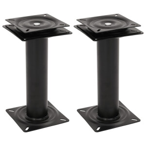 vidaXL Bootstoelpoten 2 st met 360° draaiplateau staal