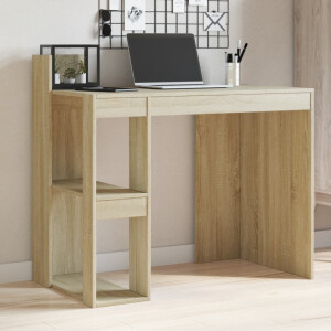vidaXL Bureau 103,5x56,5x94 cm bewerkt hout sonoma eikenkleurig