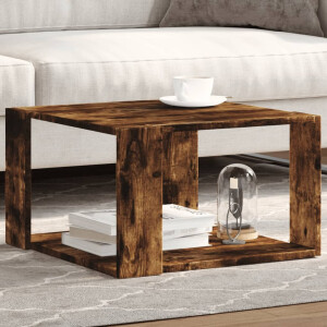 vidaXL Salontafel 51,5x51,5x30 cm bewerkt hout gerookt eikenkleurig