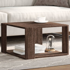 vidaXL Salontafel 51,5x51,5x30 cm bewerkt hout bruin eikenkleurig