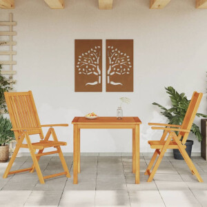 vidaXL 3-delige Tuinset 85x85x74 cm massief acaciahout
