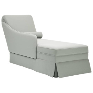 vidaXL Chaise longue met bolster&rechterarmleuning fluweel lichtgrijs