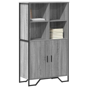vidaXL Hoge kast 79,5x35,5x137,5 cm bewerkt hout grijs sonoma eiken