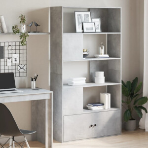 vidaXL Boekenkast 100x36x189 cm bewerkt hout betongrijs