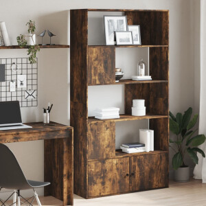 vidaXL Boekenkast 100x36x189 cm bewerkt hout gerookt eikenkleurig