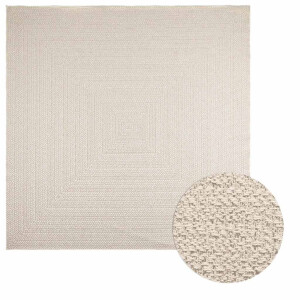 vidaXL Vloerkleed ZIZUR room binnen en buiten 240x240 cm jute look