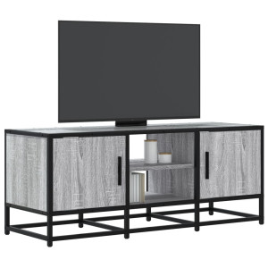 vidaXL Tv-meubel 100x35x41 cm bewerkt hout metaal grijs sonoma eiken