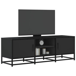 vidaXL Tv-meubel 120x35x41 cm bewerkt hout en metaal zwart