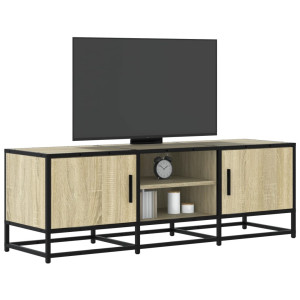 vidaXL Tv-meubel 120x35x41 cm bewerkt hout metaal sonoma eikenkleurig