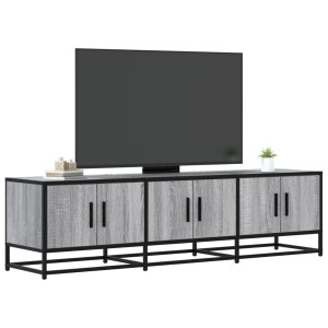 vidaXL Tv-meubel 150x35x41 cm bewerkt hout metaal grijs sonoma eiken