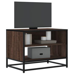 vidaXL Tv-meubel 61x40x46 cm bewerkt hout metaal bruin eikenkleur