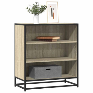 vidaXL Dressoir 68x35x76 cm bewerkt hout en metaal sonoma eikenkleur
