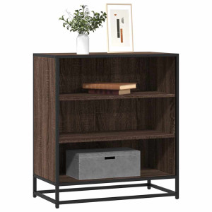 vidaXL Dressoir 68x35x76 cm bewerkt hout en metaal bruin eikenkleur