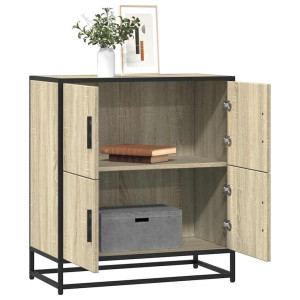 vidaXL Dressoir 68x35x76 cm bewerkt hout sonoma eikenkleurig