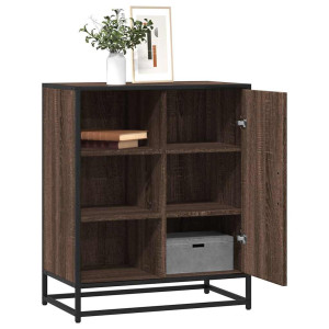 vidaXL Dressoir 62x35x76 cm bewerkt hout bruin eikenkleur