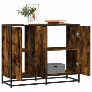 vidaXL Dressoir 94x35x76 cm bewerkt hout gerookt eikenkleurig