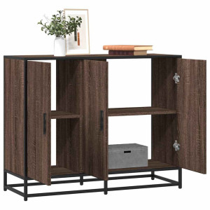 vidaXL Dressoir 94x35x76 cm bewerkt hout bruin eikenkleur