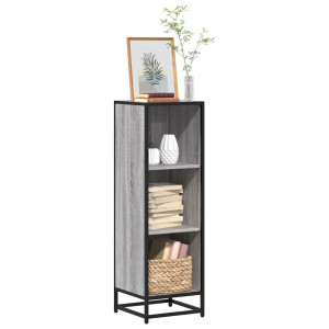 vidaXL Boekenkast 33,5x33x107,5 bewerkt hout grijs sonoma eikenkleur