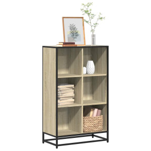 vidaXL Boekenkast 65,5x33x107,5 cm bewerkt hout sonoma eikenkleurig