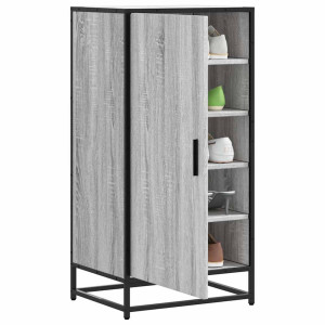 vidaXL Schoenenrek 48x38x97,5 cm bewerkt hout grijs sonoma eikenkleur