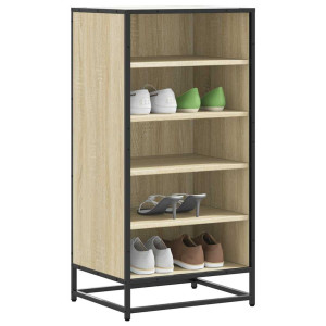 vidaXL Schoenenrek 48x38x97,5 cm bewerkt hout sonoma eikenkleurig