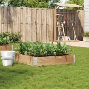 vidaXL Plantenbak 100x100 cm massief grenenhout