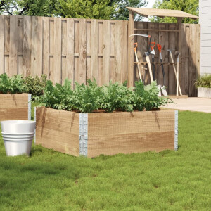 vidaXL Plantenbak 100x100 cm massief grenenhout